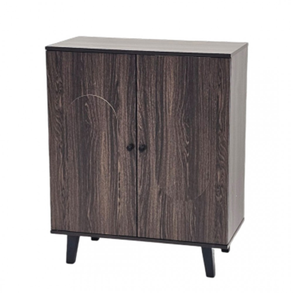 دولاب أحذية متعدد الأغراض 2 باب 4 دور بني 95x40x80  سم 