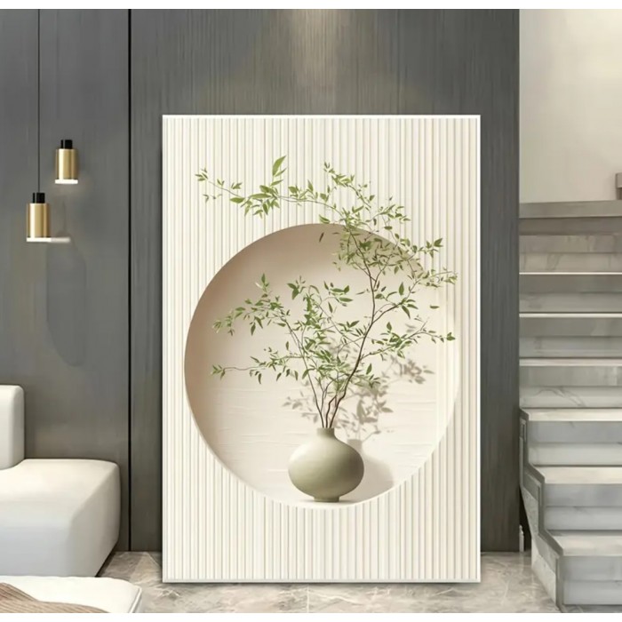 لوحة جدارية كانفس مع برواز ذهبي ،80* 120سم 